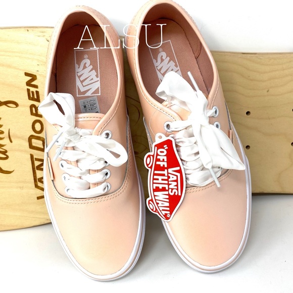 VANS Authentic Pearl Leather Cream Pink Women’s - Picture 7 of 11